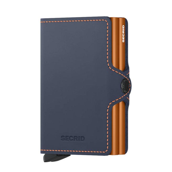 Secrid Twinwallet Matte Night Blue Orange